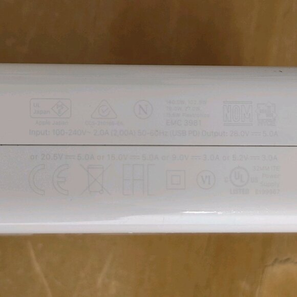 Genuine Original Apple 140W USB-C Power Adapter A2452 With Apple USB-C to USB-C - Picture 8 of 11